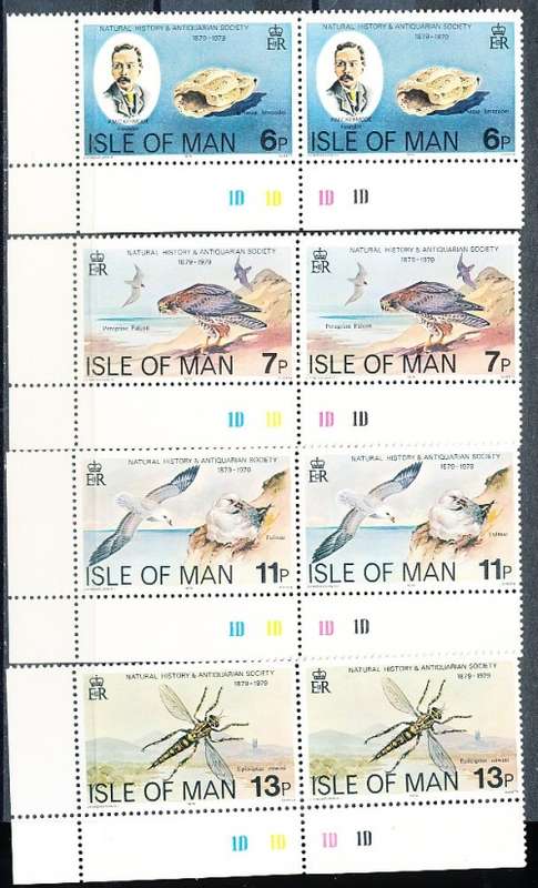 ISLE of MAN  - 1979   History & Antiquarian Society   SET   -  FINE  MINT PAIRS
