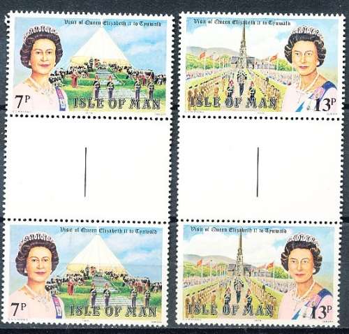 ISLE of MAN  - 1979    Queen Elizabeth II to Tynwald  SET   -  FINE  MINT GUTTER PAIRS