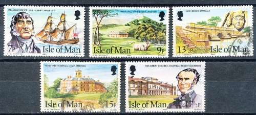 ISLE of MAN  - 1980   Manx Pioneers   -  FINE    USED