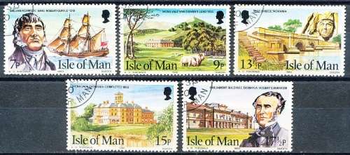 ISLE of MAN  - 1980   Manx Pioneers   -  FINE  CTO   USED
