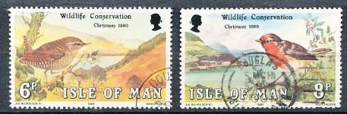 ISLE of MAN  - 1980  Wildlife Conservation - Christmas 1980  -  FINE  USED