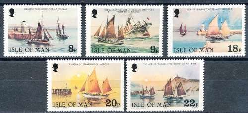 ISLE of MAN  - 1981    Old Fishing Fleet  SET  -  FINE MINT