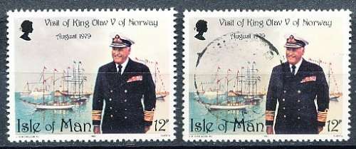 ISLE of MAN  - 1980   Visit of King Olav V of Norway   -  FINE    MINT and USED