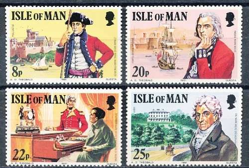 ISLE of MAN  - 1981   Death of Colonel Wilk   SET  -   FINE  MINT