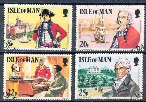 ISLE of MAN  - 1981   Death of Colonel Wilk   SET  -   FINE  CTO  USED
