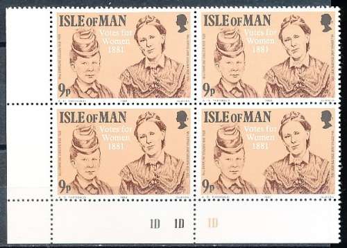 ISLE of MAN  - 1981   Votes for Women  -   FINE  MINT BLOCK of 4