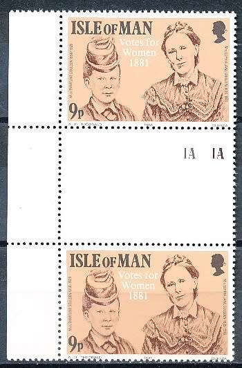ISLE of MAN  - 1981   Votes for Women  -   FINE  MINT  GUTTER PAIR