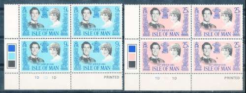 ISLE of MAN  - 1981   Royal Wedding   -   FINE    MINT  BLOCKS  OF   4