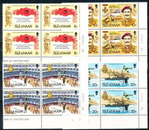 ISLE of MAN  - 1981  The Royal British Legion  - FINE MINT  BLOCKS  OF   4