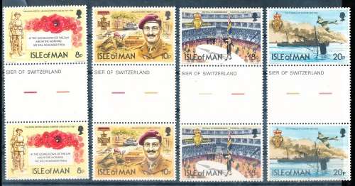 ISLE of MAN  - 1981  The Royal British Legion  - FINE MINT  GUTTER PAIRS