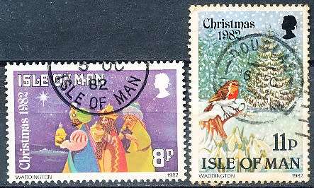 ISLE of MAN  - 1982    Christmas stamps  SET   - FINE USED