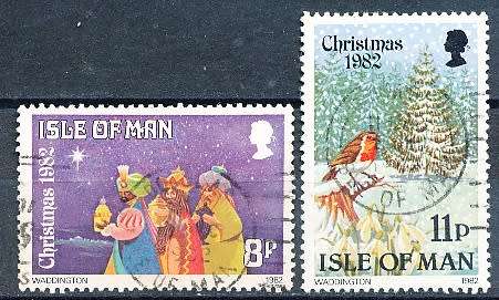 ISLE of MAN  - 1982    Christmas stamps  SET   - FINE USED