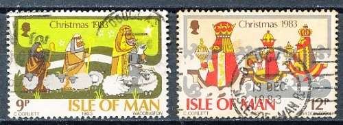 ISLE of MAN  - 1983  Christmas stamps  SET  - FINE USED