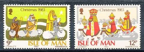 ISLE of MAN  - 1983  Christmas stamps  SET  - MINT