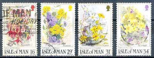 ISLE of MAN  - 1987 Flowers -  SET  - FINE  USED