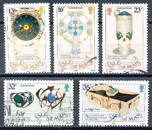 ISLE of MAN  - 1989   Art by Archibald Knox -  SET  - FINE  USED
