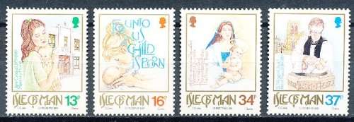 ISLE of MAN  - 1989    Christmas stamps -  SET  - FINE  MINT