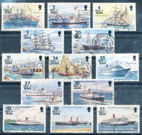ISLE of MAN  - 1993   Ships - PART SET to the POUND - FINE  USED