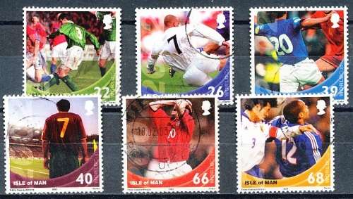 ISLE of MAN  - 2002   Football World Cup  SET  - FINE   USED