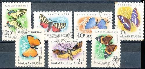 HUNGARY  1959  -   Butterflies FULL SET  -   FINE  USED