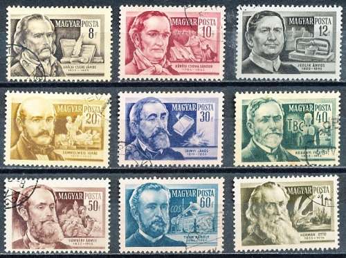 HUNGARY  1954  -   Scientists  SET  -   FINE  USED