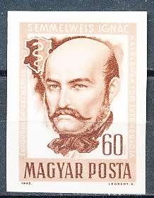 HUNGARY  1966  -    Ignaz Semmelweis,   IMPERF -   FINE  MINT