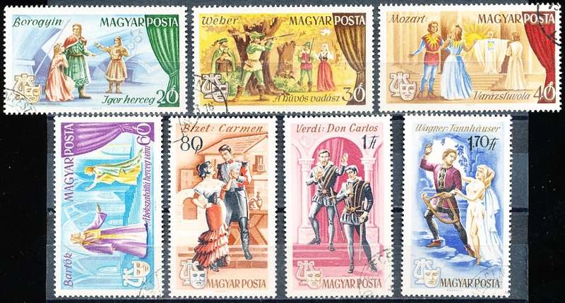 HUNGARY  1967  -  World Famous Operas   SET  -   FINE  USED