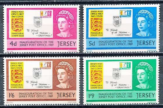 JERSEY   - 1969   Jersey Mail Office  FULL SET  - FINE  MINT