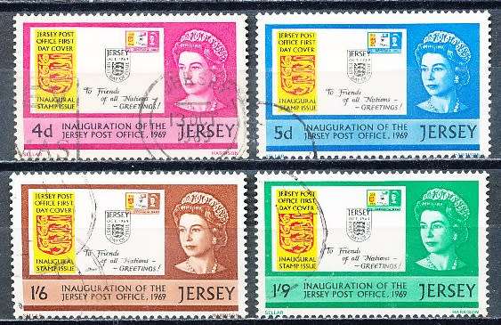 JERSEY   - 1969   Jersey Mail Office  FULL SET  - FINE  USED