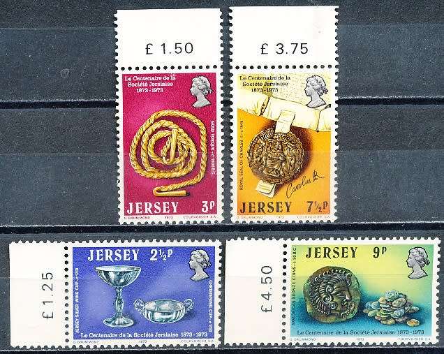 JERSEY   - 1973   Anniversary of La Societe Jersiaise  FULL SET  -  FINE MINT