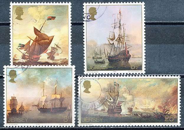 JERSEY   - 1974    Paintings  FULL SET  -  FINE USED