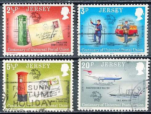 JERSEY   - 1974    Universal Postal Union  FULL SET  -  FINE USED
