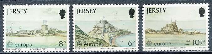 JERSEY   - 1978  EUROPA Stamps - Monuments  FULL SET    -  FINE MINT