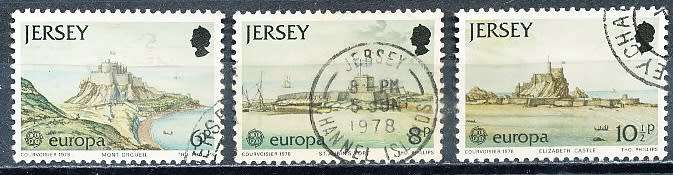 JERSEY   - 1978  EUROPA Stamps - Monuments  FULL SET    -  FINE USED