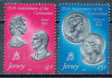 JERSEY   - 1978    Coronation of Queen Elizabeth II   FULL SET    -  MINT