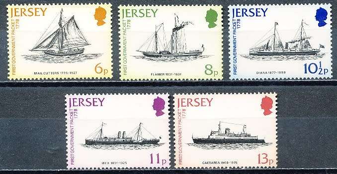 JERSEY   - 1978    Postal Connection with England  FULL SET    -  FINE  MINT