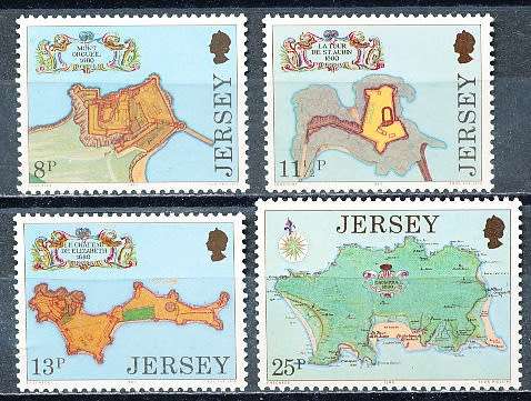 JERSEY   - 1980  Old Fortress    FULL SET    -  FINE  MINT