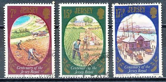 JERSEY   - 1980  The Jersey Royal Potato     FULL SET    -  FINE  CTO  USED