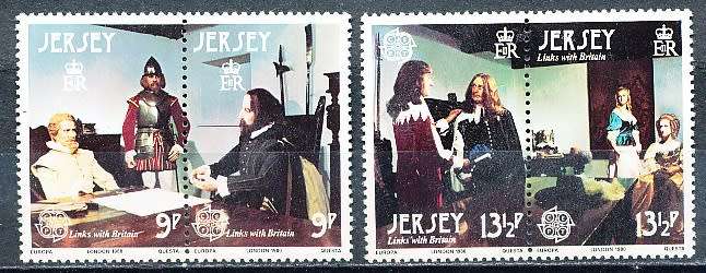 JERSEY   - 1980  EUROPA Stamps - Famous People     FULL SET    -  FINE  MINT