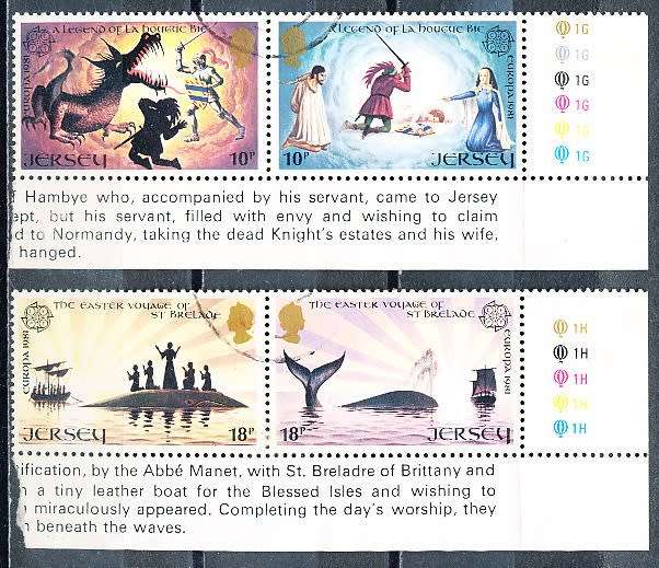 JERSEY   - 1981  EUROPA Stamps - Folklore   FULL  SET     -  FINE   USED