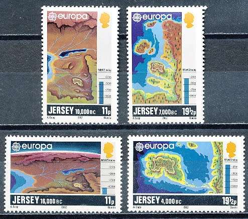 JERSEY   - 1982  EUROPA Stamps - Historic Events   FULL  SET     -  FINE  MINT