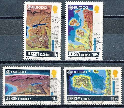 JERSEY   - 1982  EUROPA Stamps - Historic Events   FULL  SET     -  FINE  USED