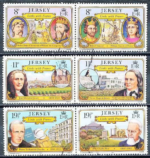 JERSEY   - 1982   Links with France  FULL  SET     -  FINE  USED