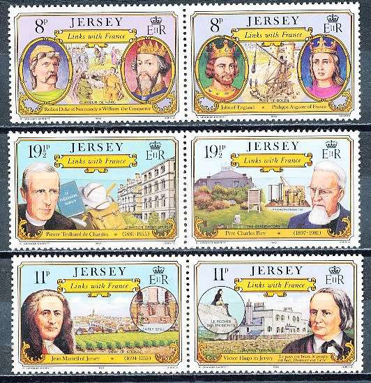 JERSEY   - 1982   Links with France  FULL  SET     -  FINE  MINT