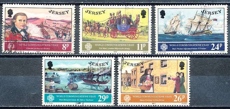 JERSEY   - 1983   World Communications Year  FULL  SET     -  FINE  USED