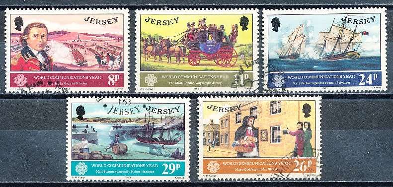 JERSEY   - 1983   World Communications Year  FULL  SET     -  FINE  CTO  USED