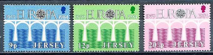 JERSEY   - 1984   EUROPA Stamps - Bridges -    FULL  SET     -  FINE  MINT