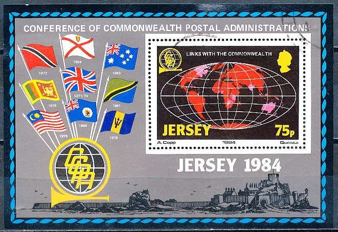 JERSEY   - 1984   Commonwealth Day MINI-SHEET     -  FINE  USED