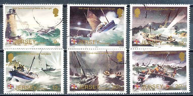 JERSEY   - 1984   Sea Rescue Service   FULL  SET     -  FINE  USED