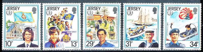 JERSEY   - 1985   International Youth Year   FULL  SET     - FINE  MINT